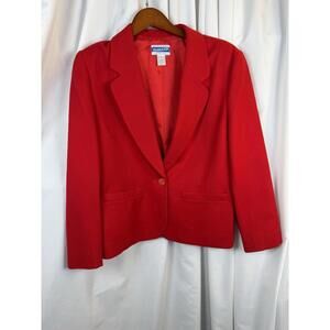 VTG Pendleton Red Lambs 100% Wool Blazer Jacket  90s Preppy Classic Sz 12